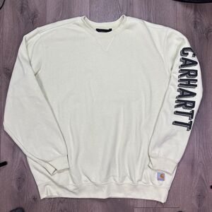 Carhartt Pastel Lime Crewneck Sweatshirt Loose Fit Sleeve Graphic Men's Size XL